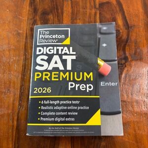 Princeton Review Digital SAT Premium Prep 2026 6 Practice Tests Study Guide Book